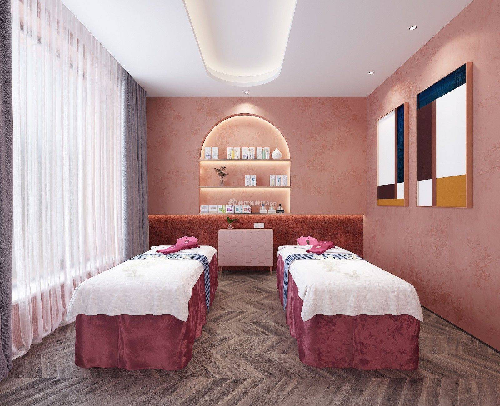 美容院背景墙设计:传达品牌形象与舒适氛围