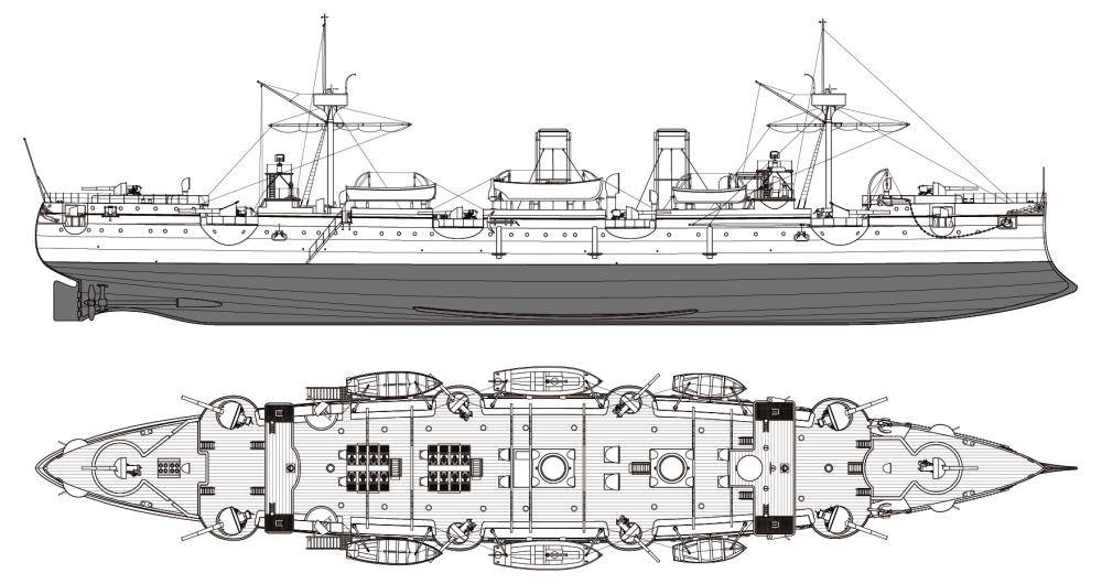 历史,甲午战争日本联合舰队系列:秋津洲号防护巡洋舰