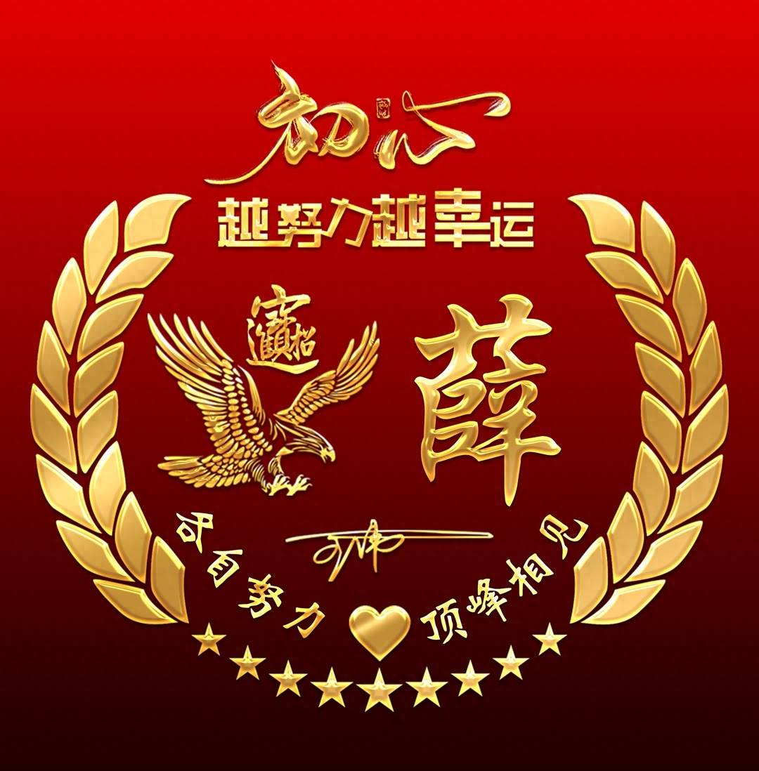 姓氏头像第721期,大展宏图励志个性签名头像,越努力越幸运