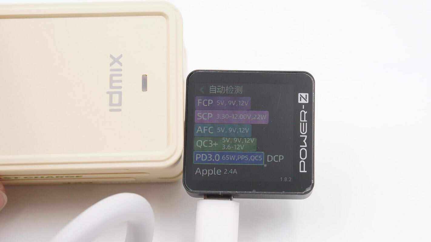 使用chargerlab power-z km003c测得usb-a口支持apple 2.