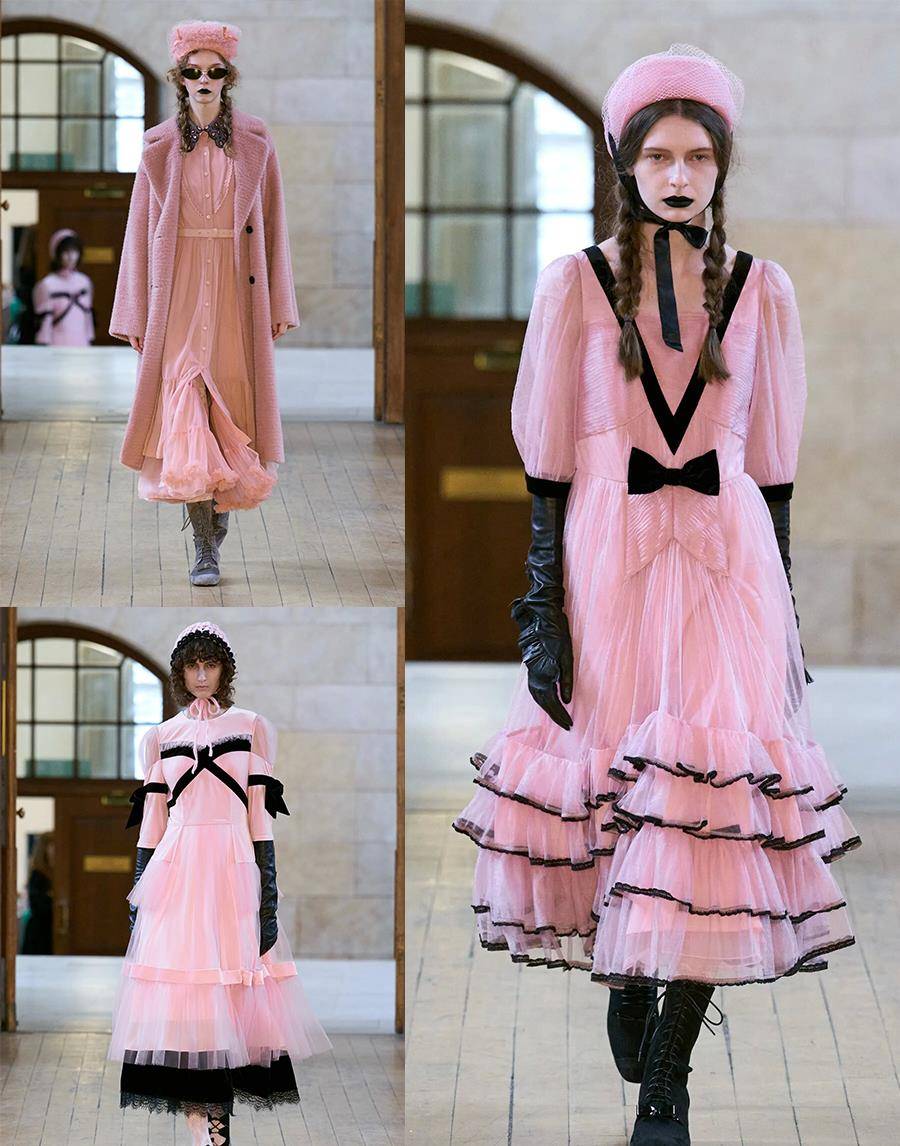 bora aksu 2023秋冬系列,造型细节的夸张设计_图案_裙子_衣服