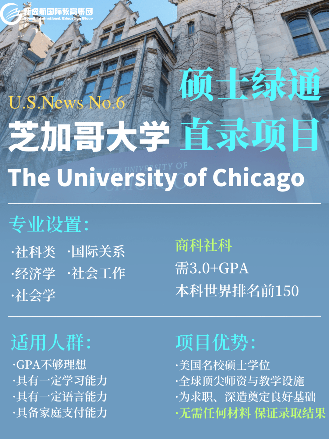 项目介绍| 全美TOP10！芝加哥大学研究生低GPA保录！_搜狐网