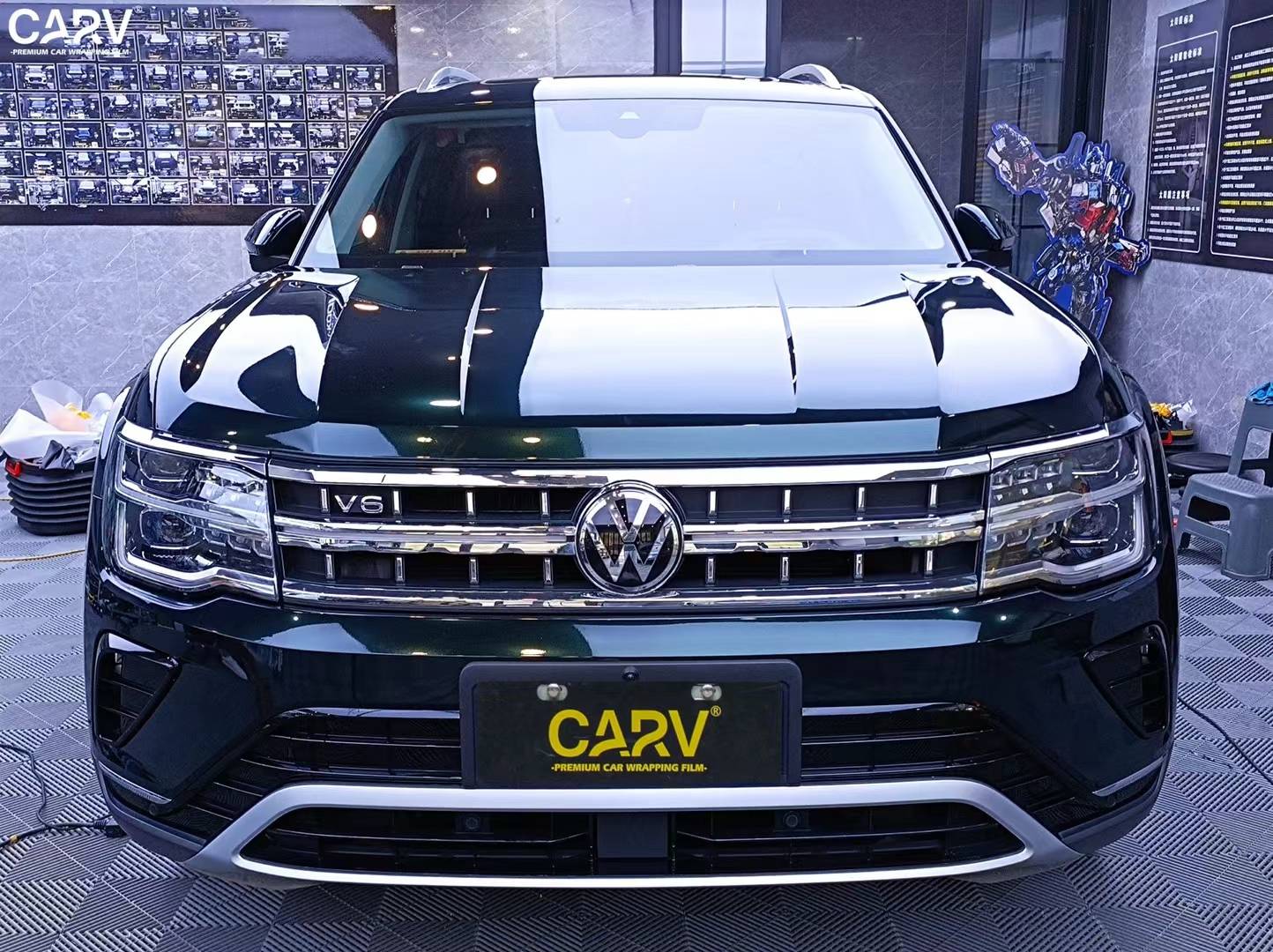 大众途昂卡孚改色膜修复祖母石绿,气质出众_搜狐汽车_搜狐网