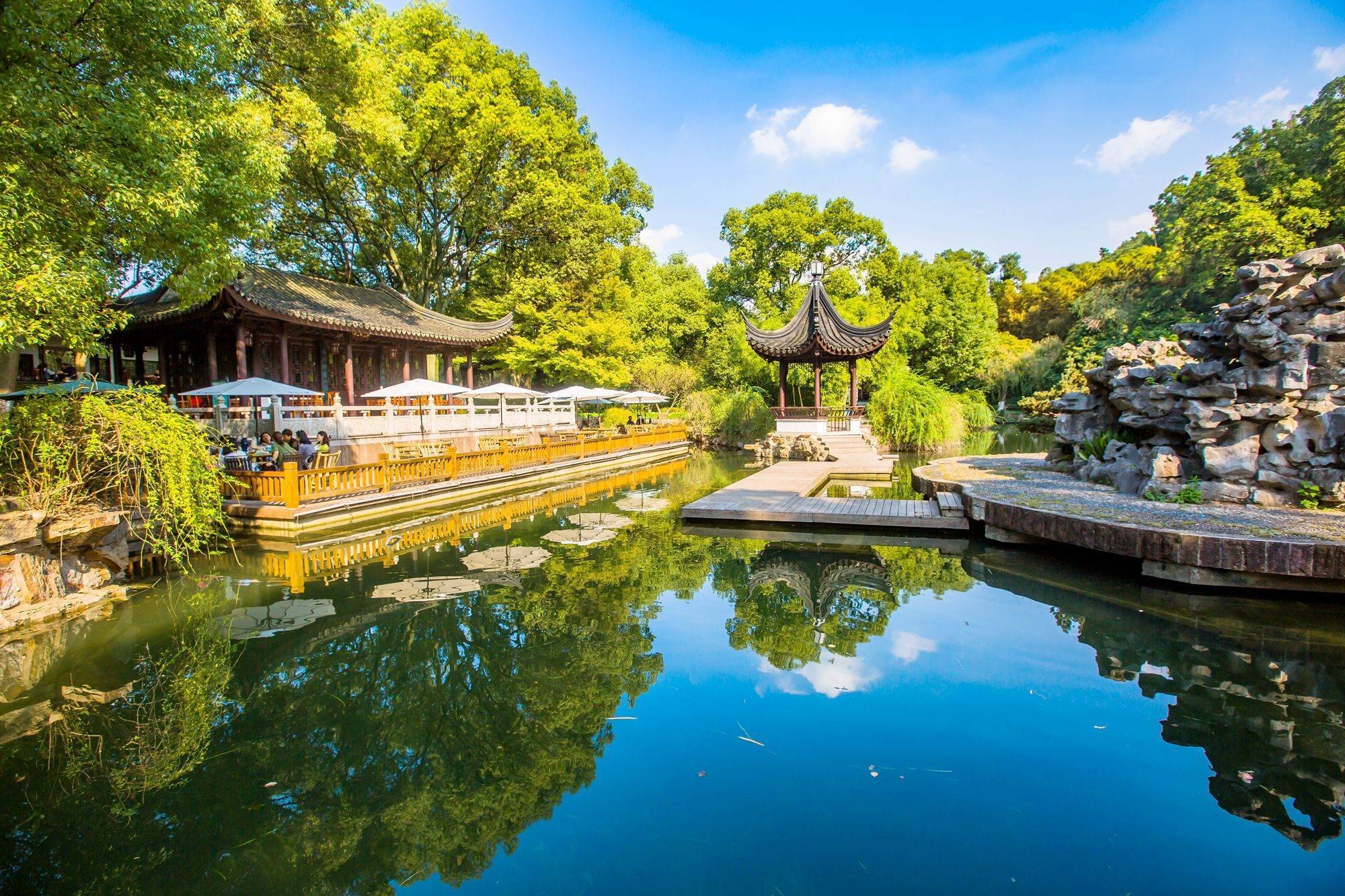 江苏昆山亭林园,历史悠久,名胜古迹众多,是休闲旅游的好去处_江南