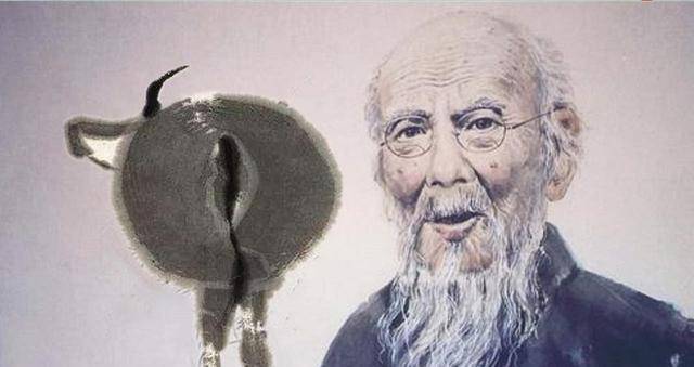 齐白石画了一个牛屁股,卖570万,放大之后细看,难怪要这个价格_柳牛图