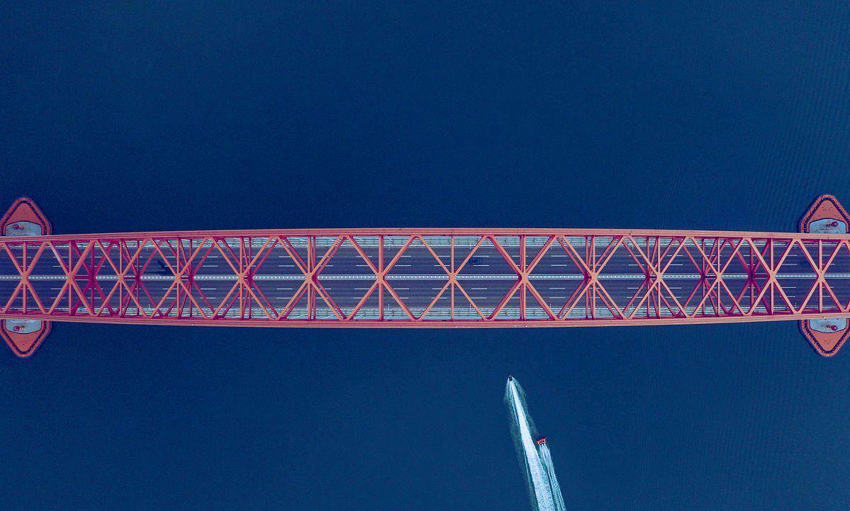 宁波梅山红桥极为雄伟壮观_北仑区_桥梁_观光