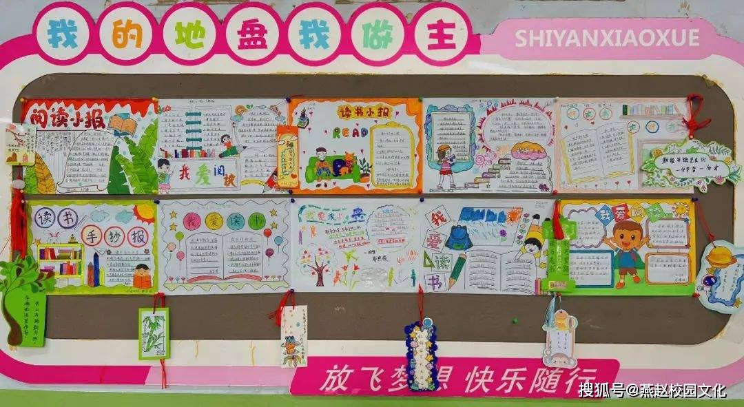 在班级里我的地盘我做主中同学们制作的读书小报和读书推荐卡内容精彩