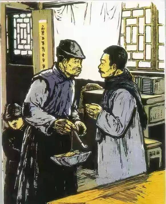 沾满风霜的闰土二十年耳闻目染,传统观念根深蒂固,闰土完全一幅下人