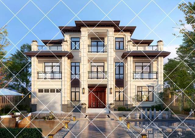 22套带电梯设计三层豪华农村自建房别墅,父母上下楼再也不费劲_房子