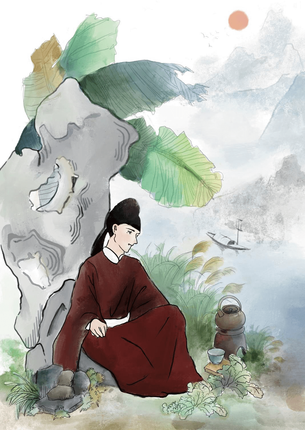 黄庭坚《追和东坡题李亮功归来图》赏析_山林_江湖_内心