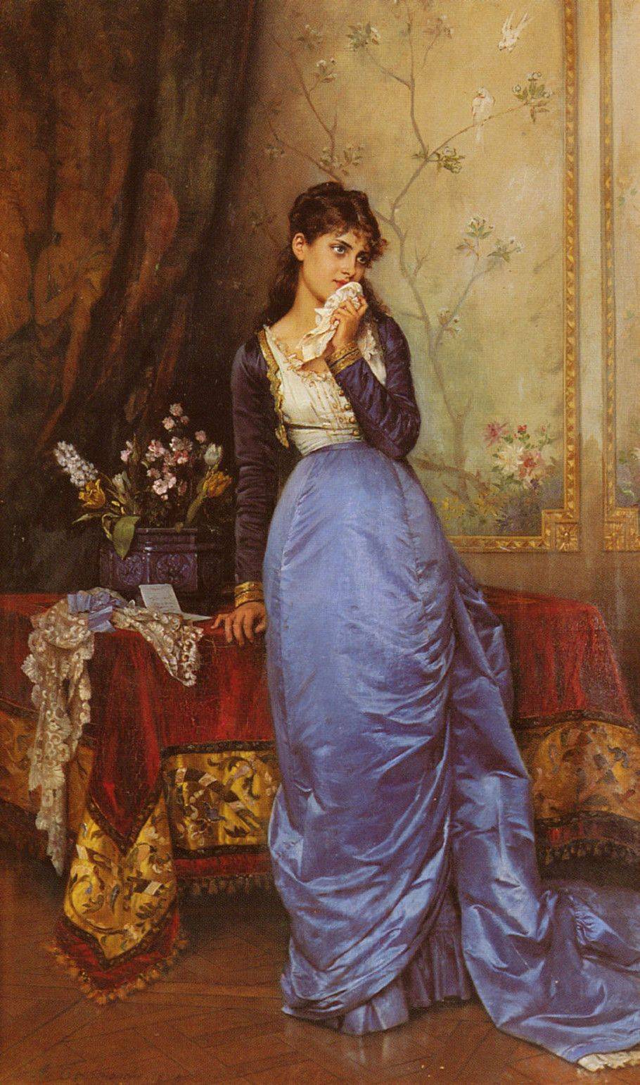 十分唯美的人像油画︱法国auguste toulmouche油画人物欣赏