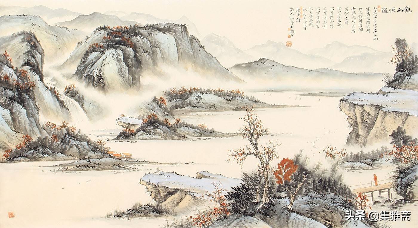 灵心妙悟 笔墨融神——集雅斋画家邹丰羽山水画欣赏_字画_书画_国画