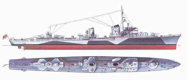 弗莱彻级驱逐舰设计图图片