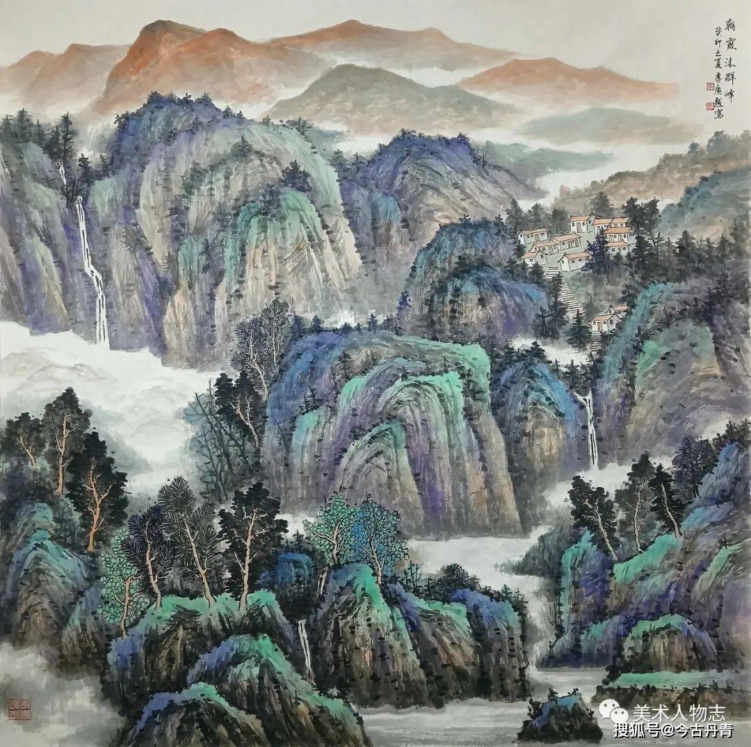 中国美术人物志签约画家一一李广越作品赏析(2)_山水画_安徽省_艺术