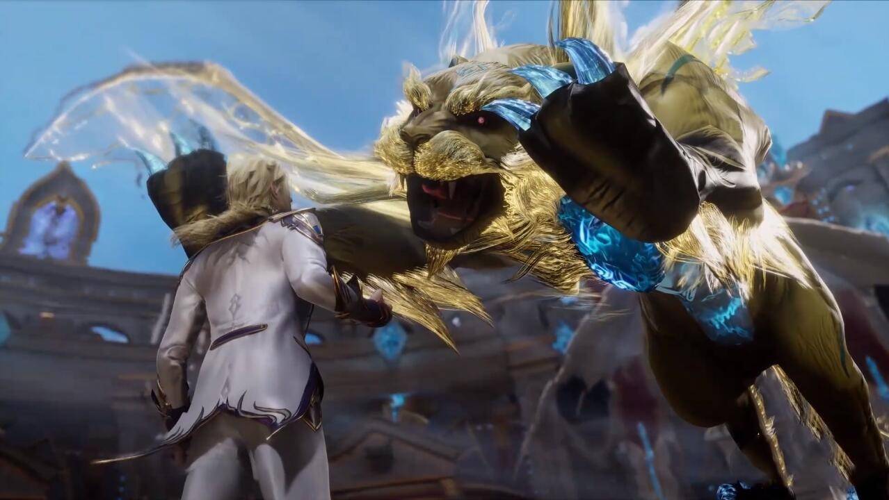 一根手指秒杀火焰狮王,40万年魂技实战首秀,霍雨浩碾压戴华斌_魂兽