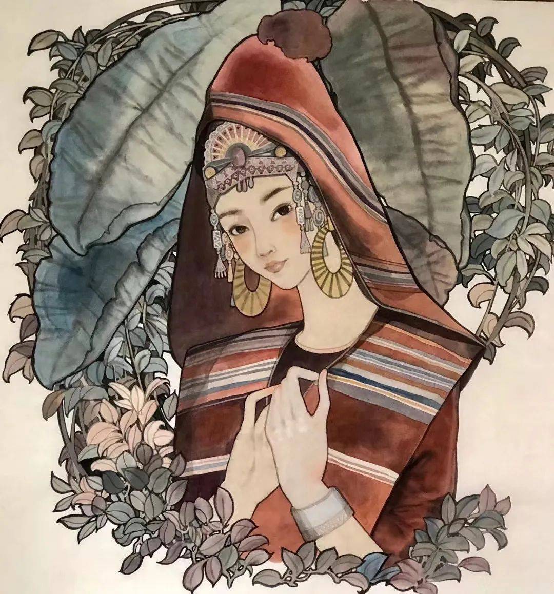 作品欣赏:金格格,满族,中国美术家协会会员,任教于