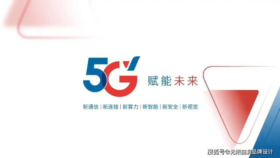 无限脑洞品牌设计:中国电信启用全新5g标志 以「v」取代「hello」!