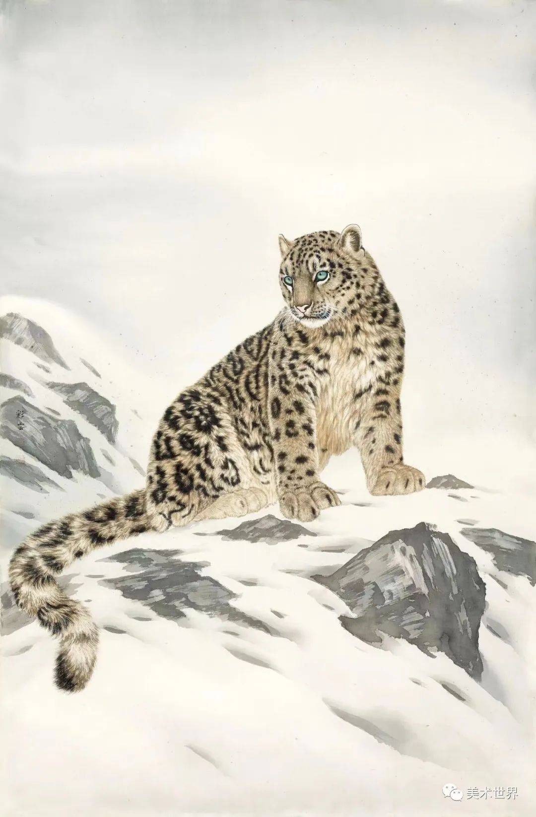 名称:《雪豹》材质:绢本名称:《一品清廉》材质:纸本名称:《四君子》