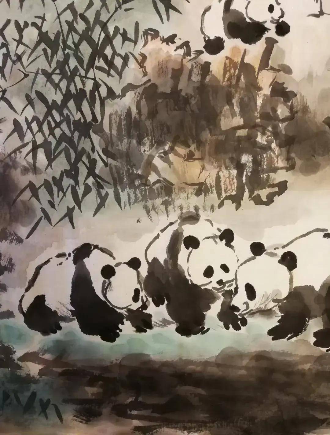 张达煜 丨花鸟作品欣赏一一熊猫