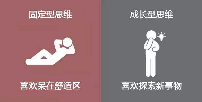成长型思维(growth mindset)和与之相对应的固定型思维(fixed mindset