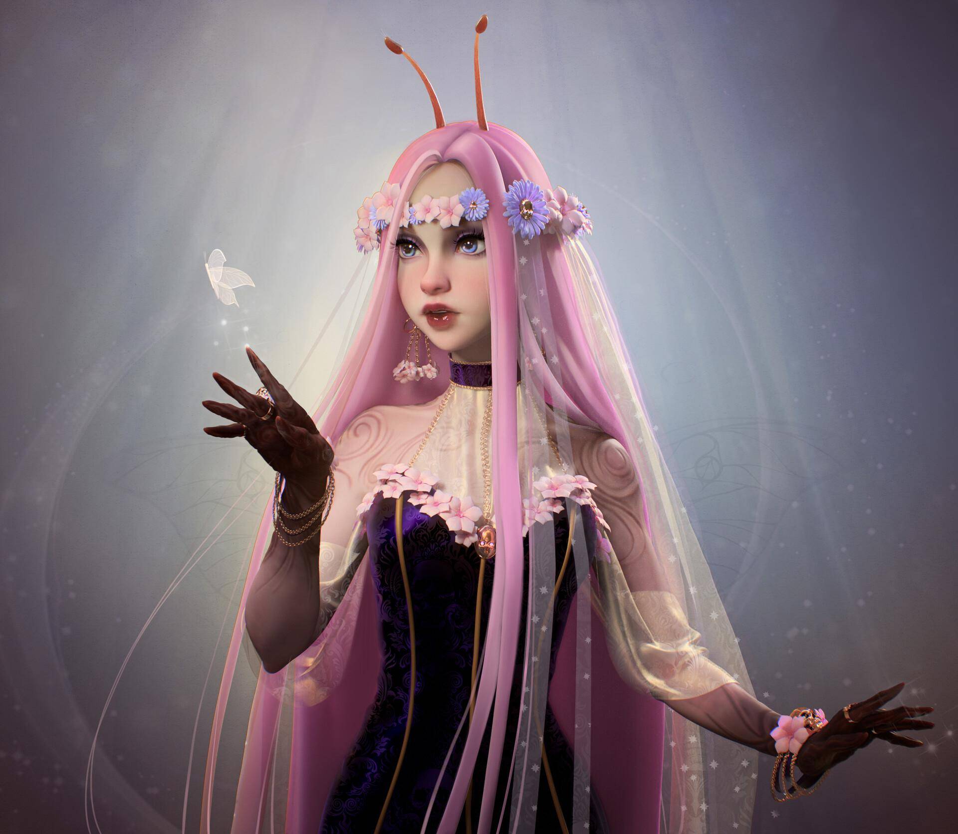 3d美女大神专攻风格化雕刻,美感狠狠拿捏住了!