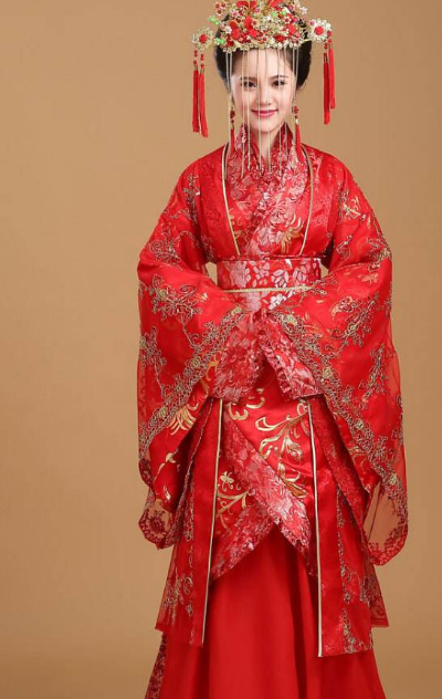 12星座专属中式嫁衣,白羊座简洁大方,狮子座最优雅_女孩_曲线_刺绣