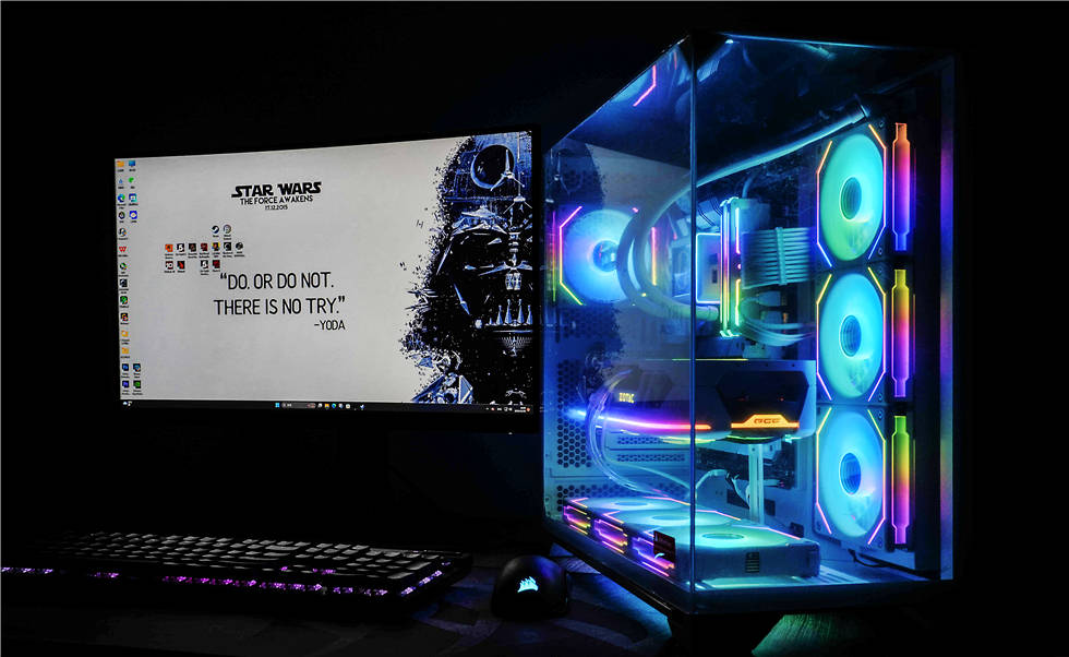 三面透明大海景房—联力o11 vision机箱 rog z790-a wifi s吹雪主板