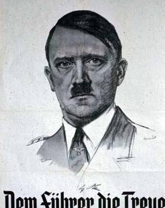 希特勒肖像画图片