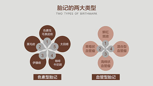 问题4:郭院长,那胎记都有哪些分类呢?不同类别的胎记都长什么样子呢?