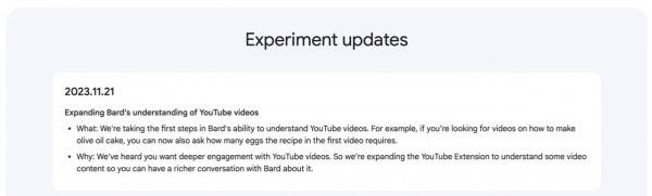 Google Bard现在可以帮你总结YouTube视频内容了