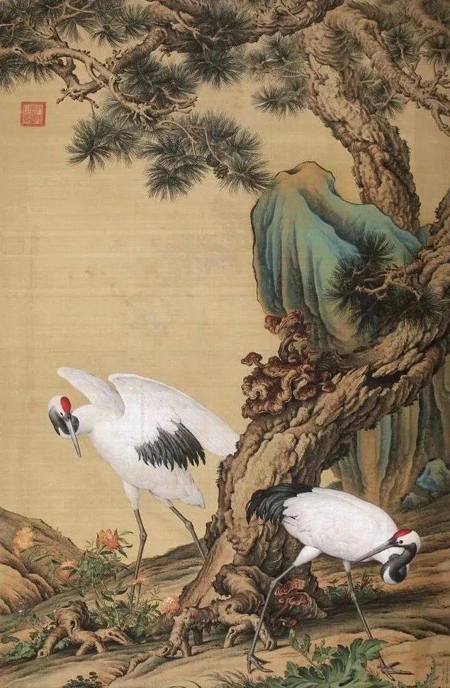 帝业永祚——御制洋彩珐琅"福寿双喜 鹤算遐龄"壮罐_郎世宁_绘画_拍品