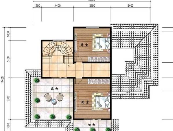 很氣派,門廳西側設拱形落地大窗,建築西立面和正立面的雙落地窗結構