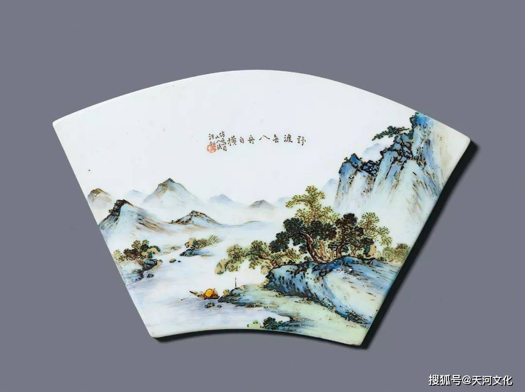 汪小亭山水瓷板画真品图片赏析