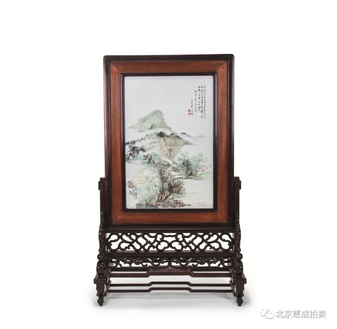 程门浅绛彩瓷器瓷板画作品真品图片及其价格剖析_山水_光绪_创作