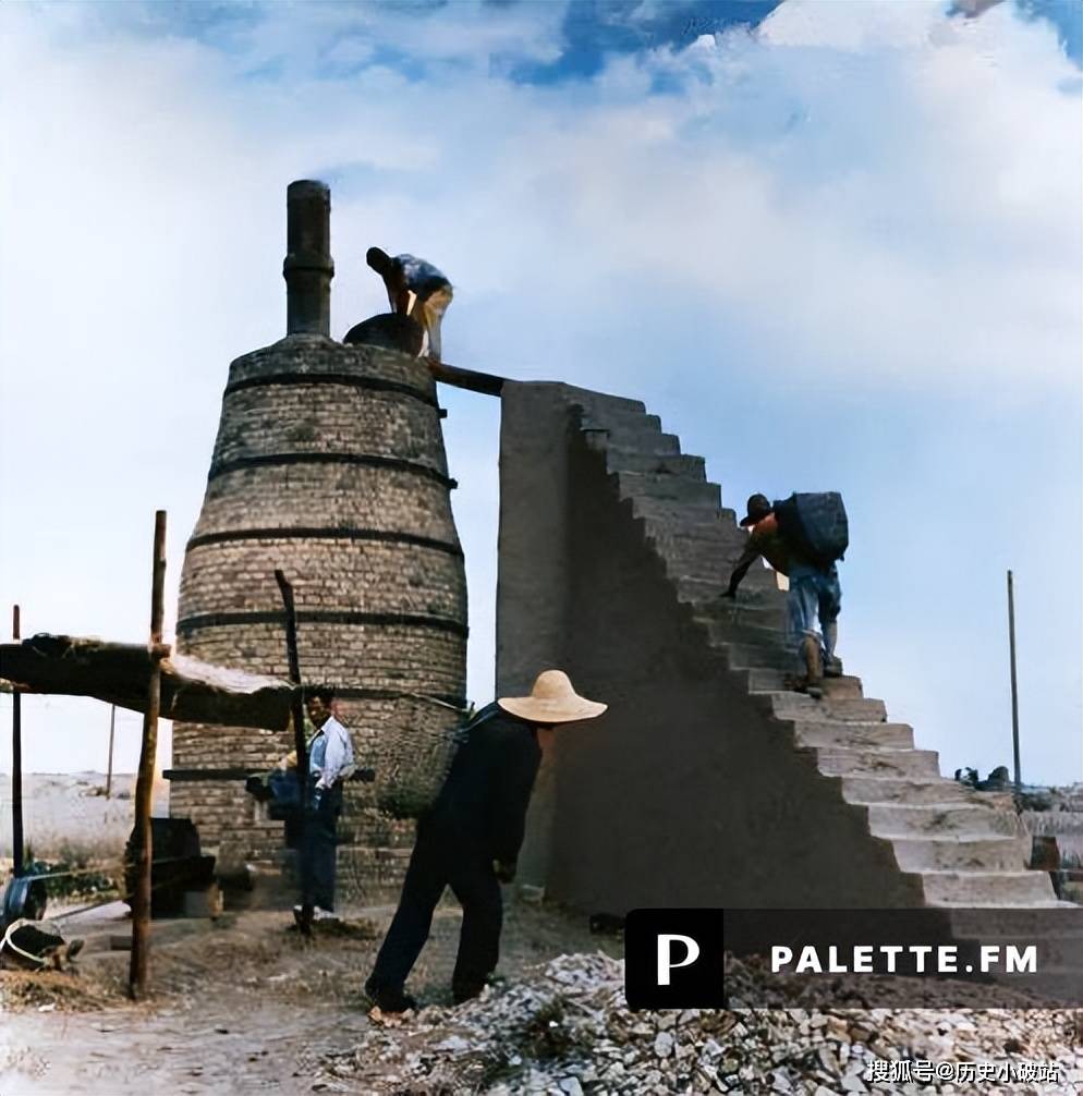 1958年全民大炼钢铁彩色老照片,神州遍地高炉得不偿失_中国_发展_目标