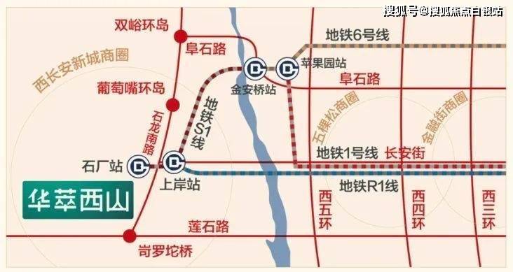 华萃西山地处西长安新城,距离地铁s1号线石厂站700米,项目为门头沟首