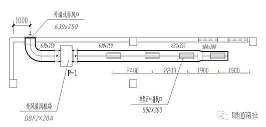 通風與防火排煙系統施工圖內容_風機_平面圖_mm