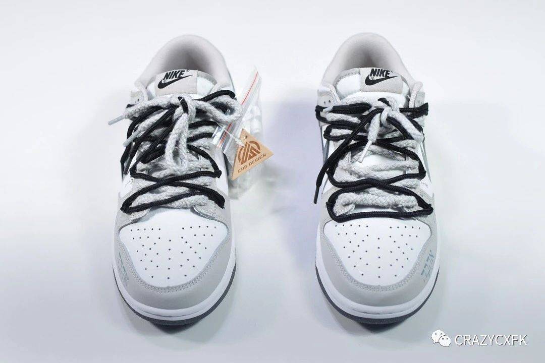 耐克 nike dunk low habibi 解构定制笔刷涂鸦十字架双勾低帮运动板鞋