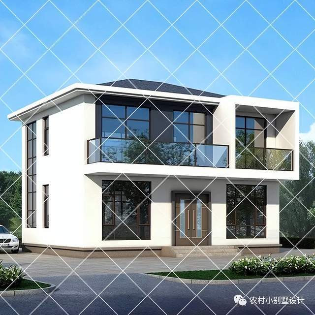 现代简约风农村别墅,时尚简约造价低,年轻人想建就建_风格_设计图