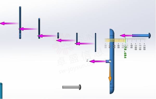 使用邊框的前邊緣- 這次我們將所有內六角扳手對齊,然後是螺釘和外殼.