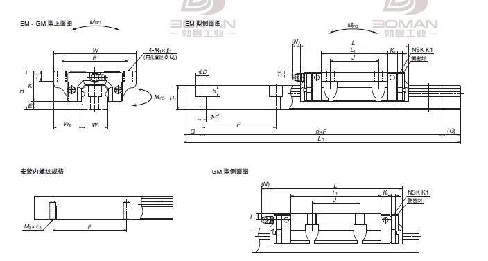 nsk 直線導軌 nsk vh系列 vh-em-nsk vah20em 江蘇勃曼工業控制技術