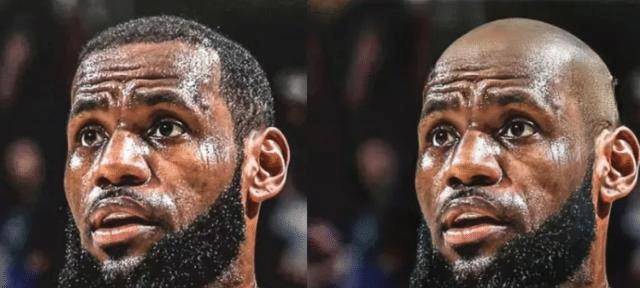 本来头发浓密的球星被拍后都变成了秃头照片,其中包括詹姆斯,库里等人