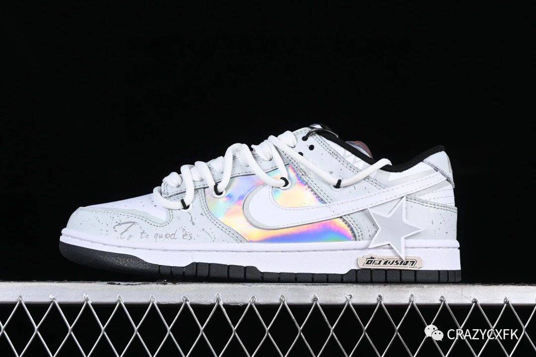 耐克nike sb dunk low 梦压星河镭射星星绑带低帮板鞋_图案_辅助_整体
