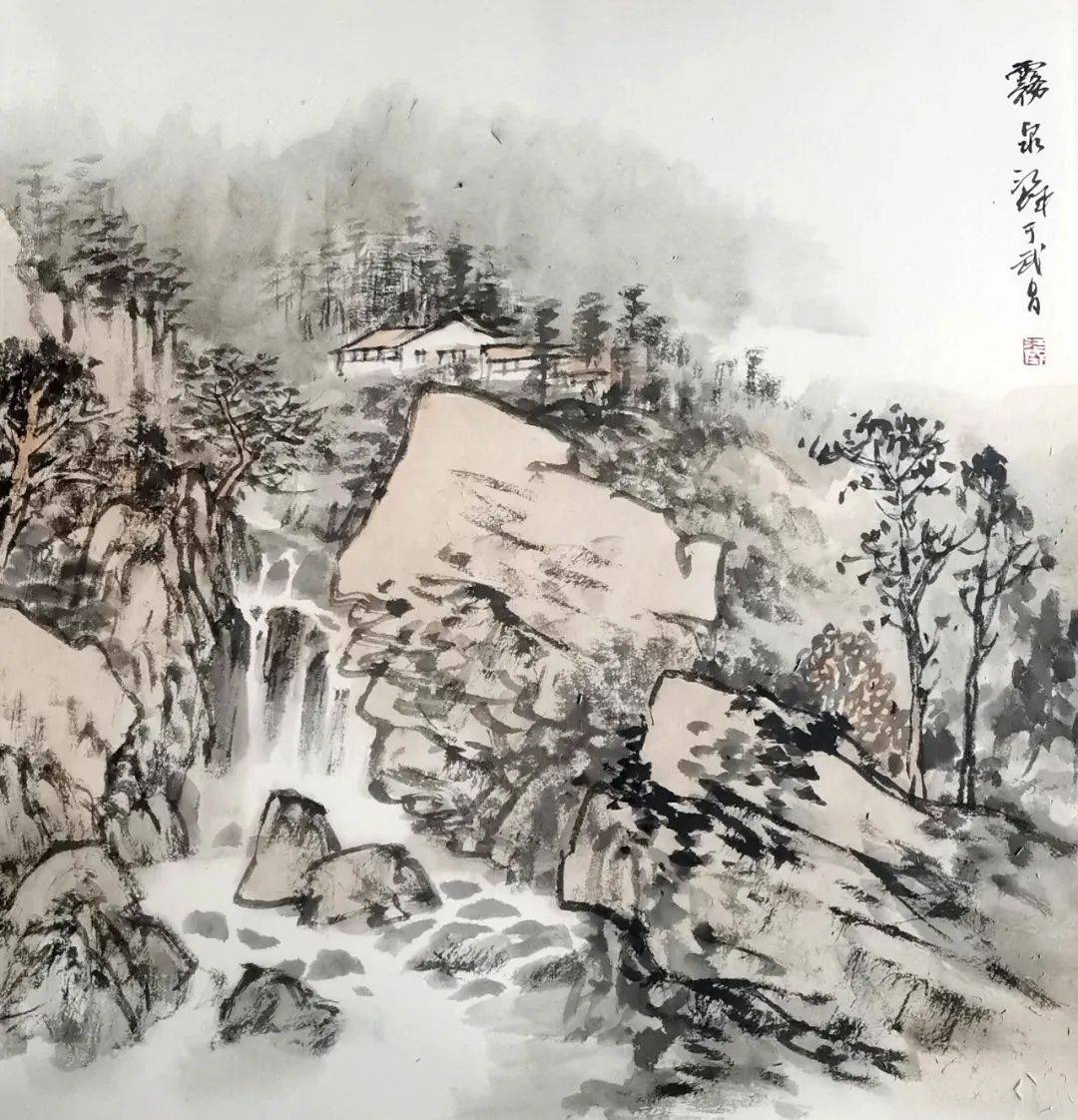 【作品鉴赏】施江城是当代中国著名画家,作品多以长江山水为题材,也