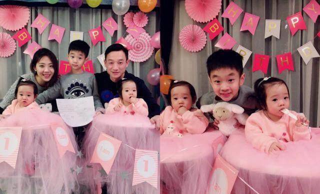 双胞胎女儿生日杨威"穿裙子",冠军老爸也有少女心_照片_小公主_杨云