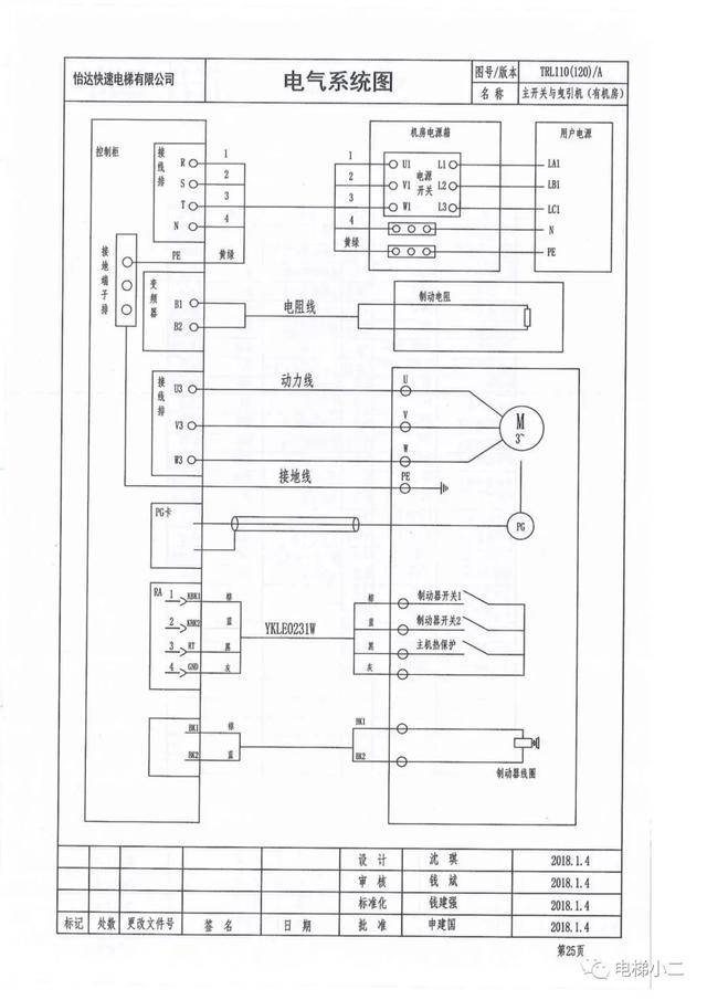 怡达快速电梯:电气原理图(蓝光系统版本)电梯图纸