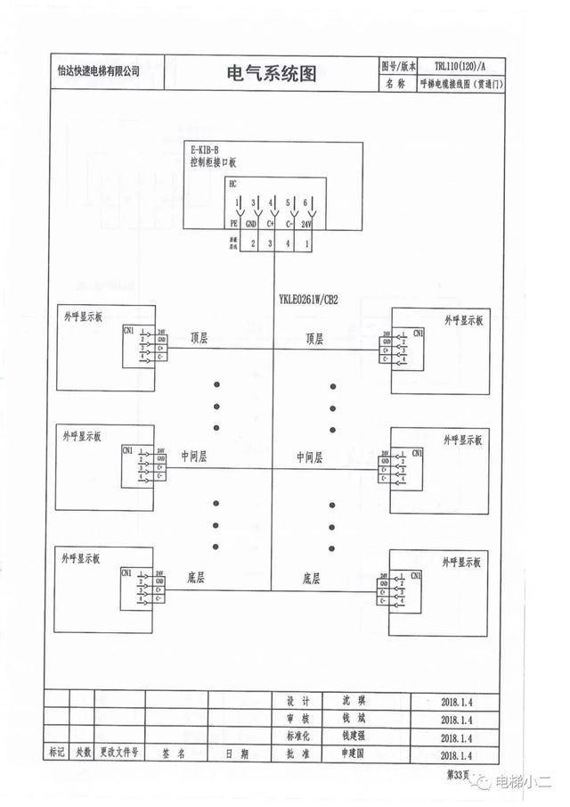 怡達快速電梯:電氣原理圖(藍光系統版本)電梯圖紙