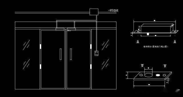 cad单开门的画法图片