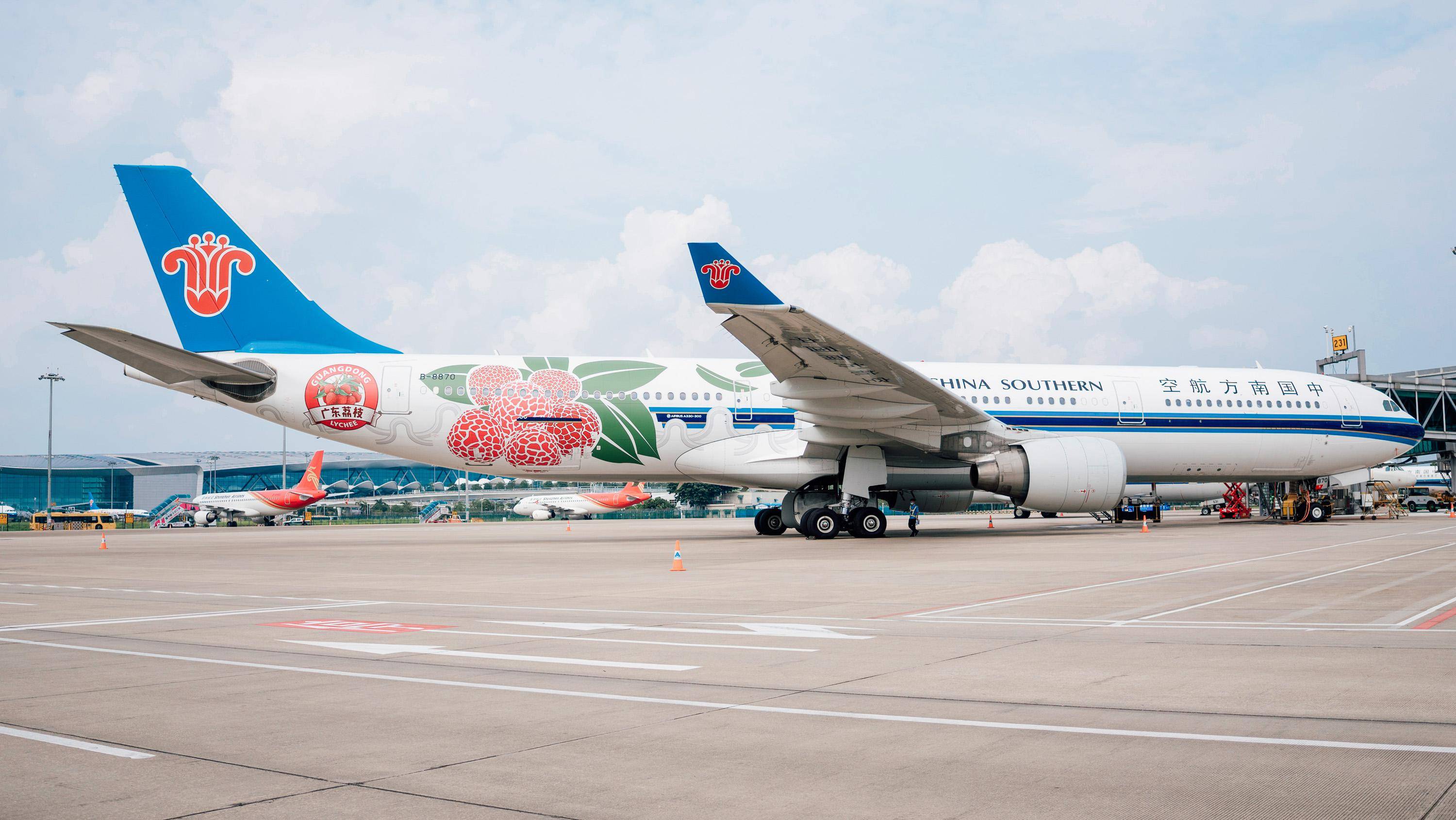 南航全球首架荔枝航班为广东荔枝带货