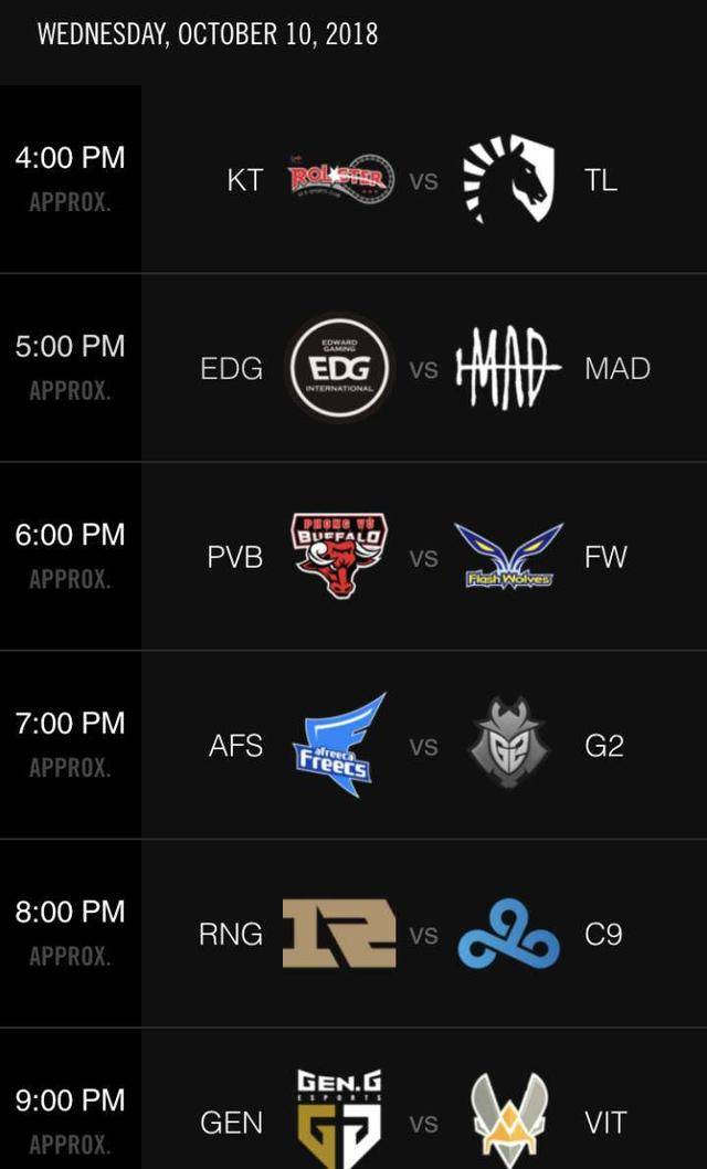 s8小组赛完整赛程出炉,kt和tl打响揭幕战,rng首战c9!_对阵